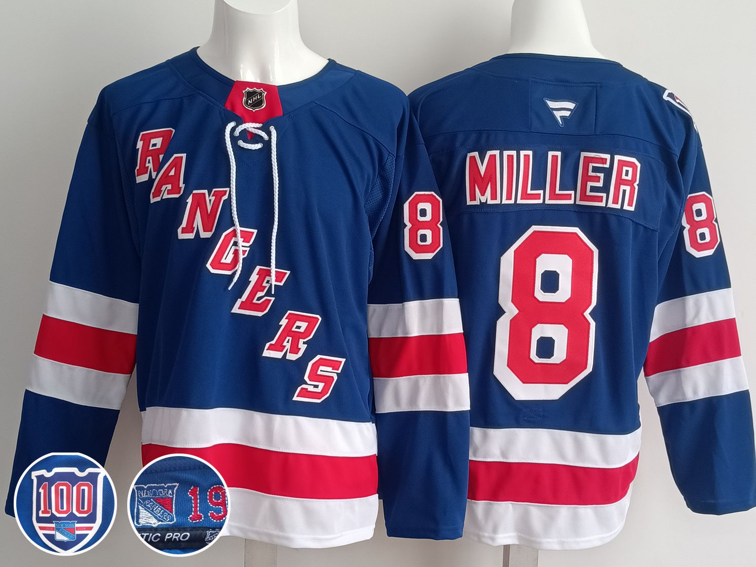 Men New York Rangers #8 Miller Blue 2025 Fanatics Home Premium NHL Jersey->new york rangers->NHL Jersey